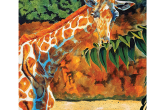 April the Giraffe,  acrylic painting, $60 for 6 hour class — at Joyful Arts Studio.