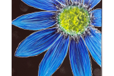 Blue Shasta Daisy, 16x20 acrylic painting, $45 — at Joyful Arts Studio.