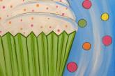 Delicious Cupcake, 16 x 20 acrylic painting, 2 hours, $35. Appropriate for children. — at Joyful Arts Studio.